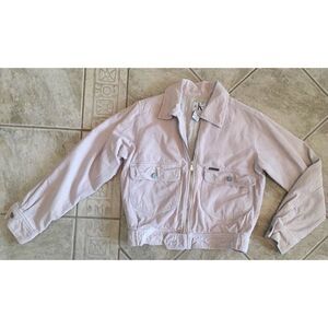 Calvin Klein Womens CUTE Corduroy Jacket Brown Tan Sz‎ M Zip Up Lined